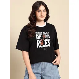 Hang and wear Typography Printed Drop-Shoulder Sleeves Relaxed Fit Pure Cotton T-shirt-picture-29