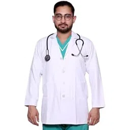 Hangerage Apron Lab Coat White - Unisex Long Sleeves, Pack of 1 (M)-picture-39