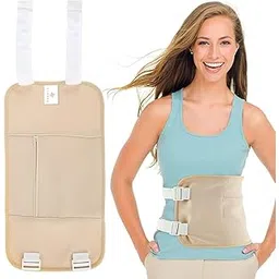 hannea Castor Oil Pack, Oil Pack Wrap for Liver Detox, Reusable & Highly Absorbent Caster Oil Packs Cotton Flannel with Elastic Strap, Khaki-picture-32