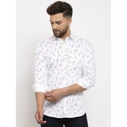 HANUMNTRA Comfort Floral Printed Regular Fit Spread Collar Polycotton Casual Shirt-picture-21
