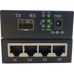 HANUTECH 4 RJ45 Gigabit Media Converter 1 SFP Port (No SFP Module) 0 Ports 1000 Mbps Unmanaged Network Switch-picture-29