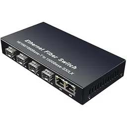 hanutech 6 Port Gigabit Ethernet Fiber Switch Fiber Optic Media Converter 10/100/1000Mbps 4*SFP Fiber Port (Without SFP Module) 2 RJ45 UTP Port Unmanaged, Compatible with All Brand SFP Module 0-120KM-picture-15