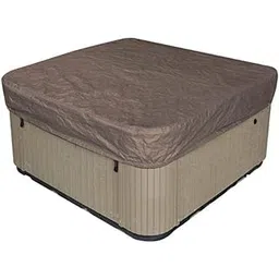 haofy Outdoor Square Hot Tub Cover Waterproof Sunproof 90.9x90.9x11.8in(Coffee)-picture-31