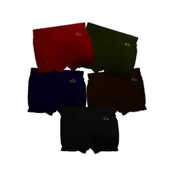 HAP Girls Pack Of 5 Pure Cotton Basic Briefs - Kids Bloomer_Dark Plain_Pk5-picture-29