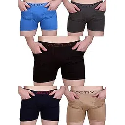 hap Men's Cotton Trunks (Pack of 5) with Two Outer Pockets/Pocket Trunk-picture-22
