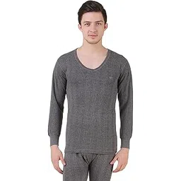 hap Mens Kings Quilted Thermal : Round Neck Top (Dark Grey) / Winter Inners-picture-50