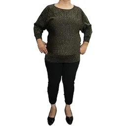 happening Plus Size Women Shimmery Poncho Top- Gold/Peacock/Silver colors - Bust Size - S36 / M38 / L40 / XL42 / XXL44 inches Max-picture-31