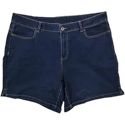 happening Plus Size Women Slim FIT Stretchable Denim Shorts (Bermuda) - HIGH Rise - Faded Dark Blue Color - Waist Size (2XL) 36" to (9XL) 50" inches-picture-35