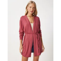 Happiness istanbul Women V-Neck Long Sleeves Shrug-picture-28