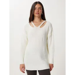 Happiness istanbul Women V-Neck Long Sleeves Sweaters-picture-24