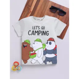 Happy Faces Boys We Bare Bears Printed Pure Cotton T-shirt-picture-24