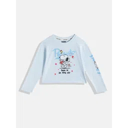 Happy Faces Girls Peanut Print Pure Cotton T-shirt-picture-15