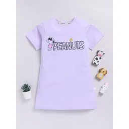 Happy Faces Kids Girls Printed Pure Cotton Longline T-Shirt-picture-30