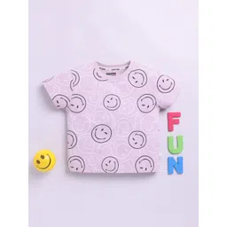 Happy Faces Kids Girls Smiley Printed Pure Cotton T-Shirt-picture-20