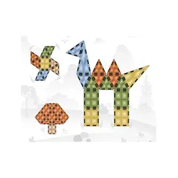 Happy Hues Diamond Shaped Magnetic Tiles - 28 Pieces Assorted Colors-picture-20