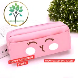 happy shopping store Cartoon Multifunctional Pencil Case,Large Capacity Stationery Bag For Students Pencil Pouch Art Artificial Leather Pencil Box-picture-23