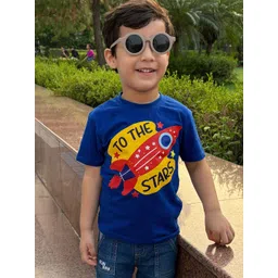 HapyHatch Boys To The Stars Printed Short Sleeves Regular Fit Pure Cotton Tshirts-picture-32