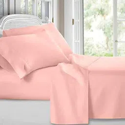 harbell home 300 TC Cotton Queen Solid Flat Bedsheet-picture-31