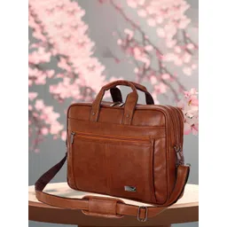 HARD CRAFT Men Textured PU Laptop Bag-picture-21