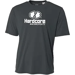 hardcore water sports Mens Rash Guard Surf Swim Shirt SPF Protection Loose Fit Graphite-picture-31