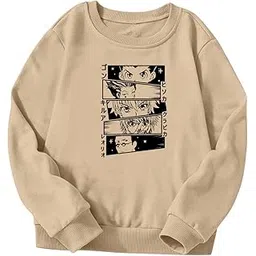 hardikkbhai febrics Unisex Printed Sweatshirt – Trendy and Comfortable Casual Wear with Unique Designs for Men and Women (HF-Beige-Printed-Parent)-picture-38
