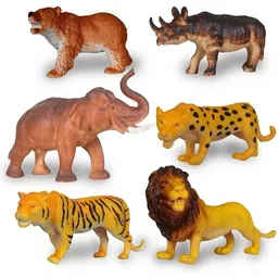 hardmet Jungle wild Animal 6pcs set for kids Education learning toy-picture-13