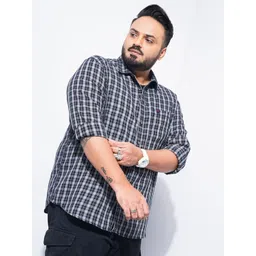 hardsoda by the indian garage co HARDSODA Checked Spread Collar Casual Shirt-picture-36