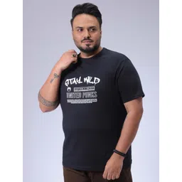 hardsoda by the indian garage co HARDSODA Men Plus Size Graphic Printed Round Neck Cotton T-shirt-picture-23