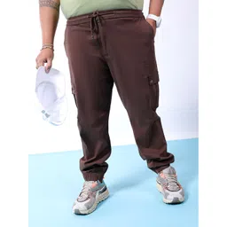 hardsoda by the indian garage co HARDSODA Men Plus Size Mid-Rise Cargos-picture-22