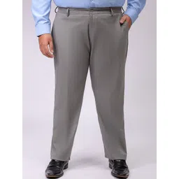 Hardsoda by The Indian Garage Co Men Solid Regular Fit Mid-Rise Flat-Front Formal Trousers-picture-22