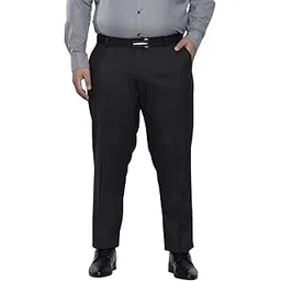 hardsoda by The Indian Garage Co Men Plus Size Regular Fit Self Design Mid-Rise Stretchable Trousers-picture-41