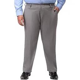 hardsoda by The Indian Garage Co Men Plus Size Regular Fit Self Design Mid-Rise Stretchable Trousers-picture-30