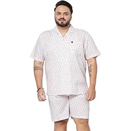 hardsoda by The Indian Garage Co Men Plus Size Relaxed Fit Fauna Shirt & Boxers Lounge Set-picture-18