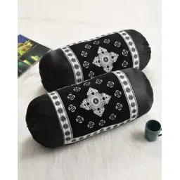 hargunz Set of 2 Floral Woven Bolsters 32" x 16"-picture-34