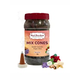 Hari darshan Charcoal Natural Dhoop Batti Sandal, Rose, Lavender & Mogra Fragrance-450g-picture-31