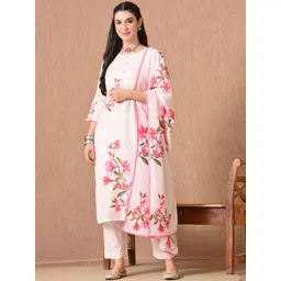 HARIKS Women Floral Printed Kurta with Trousers & Dupatta-picture-33