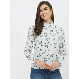 harpa Casual Regular Sleeves Solid Women White Top-picture-14