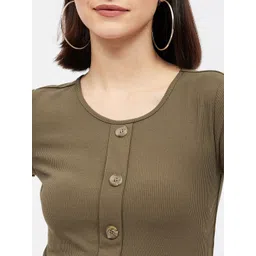 Harpa Women Olive Green Top image 3