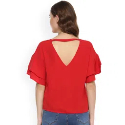 Harpa Women Red Solid Top image 3