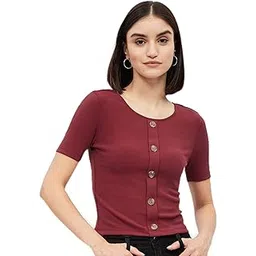harpa Women's Solid Regular Fit Blouse-picture-27