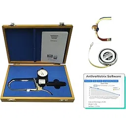 Harpenden Skinfold Caliper Pro Kit with AnthroMetrix Software, Lufkin W606PM Tape Measure, Wood Case and Instruction Manual with Charts to Measure Body Fat Percentage - 0.2 mm Accuracy-picture-15