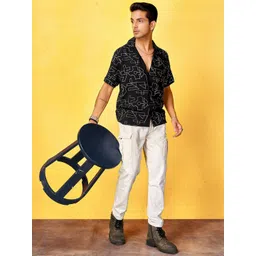 HARPITA Men Comfort Semi Sheer Printed Casual Shirt-picture-27