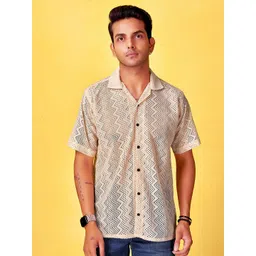 HARPITA Men Comfort Sheer Printed Casual Shirt-picture-37