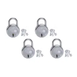 Harrison 65 mm Steel Chrome Plated Padlock with 3 Keys (Pack of 4)-picture-39