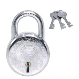 Harrison Premium 65 mm Steel Nickel 3 Keys Padlock-picture-42