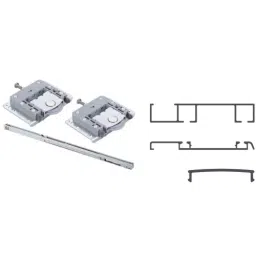 Harrison Wardrobe Fitting Runner Aluminium Silver & Black, 1609 (Set of 2 Pcs)-picture-30