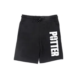 Harry Potter by Wear Your Mind Boys Black Typography Printed Harry Potter Shorts-picture-11