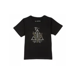 Harry Potter by Wear Your Mind Boys Black Typography Printed T-shirt-picture-10