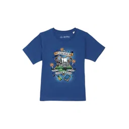 Harry Potter by Wear Your Mind Boys Blue & Green Harry Potter Printed Cotton T-shirt-picture-46
