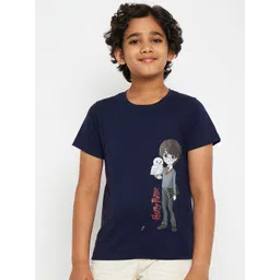 Harry Potter by Wear Your Mind Boys Navy Blue Printed T-shirt-picture-16